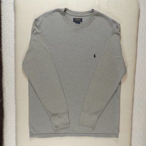 💝HP🌟 Polo Ralph Lauren Gray Waffle Knit Crew XL